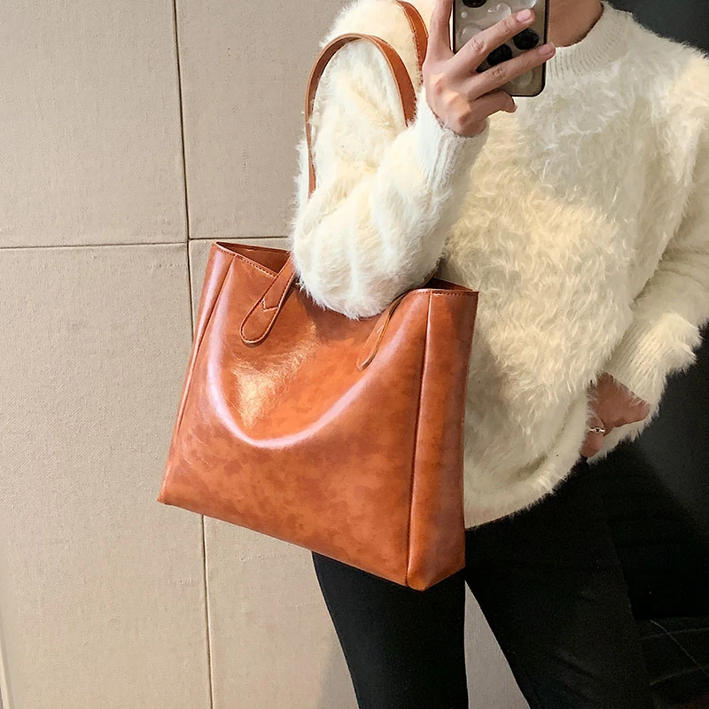 PU Fashion Tote Bags Zipper Women's Bags on Sale 2024 High Quality Solid Handbag Sewing Thread New Handbag Bolsas Feminina