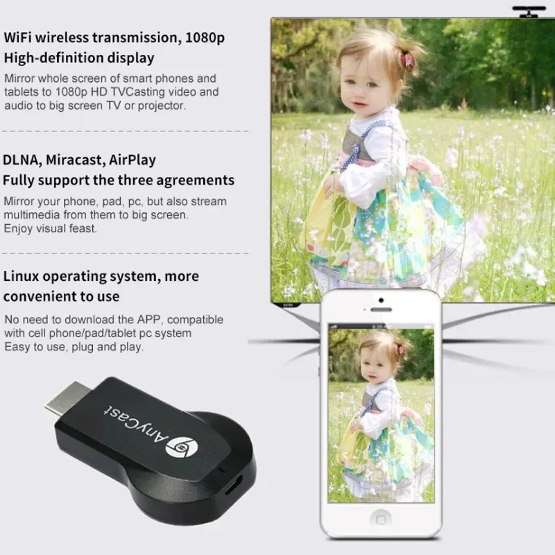 M9 plus1080p sem fio tv vara wifi display dongle receptor hdmi mídia tv vara dlna airplay miracast para iphone android telefone