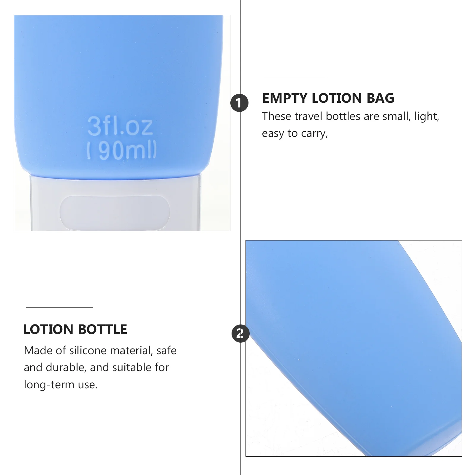 1 set 1 Set Silicone Containers Leakproof Refillable Toiletry Bottles For Shampoo Shower Gel Lotion Hand Small Liquid