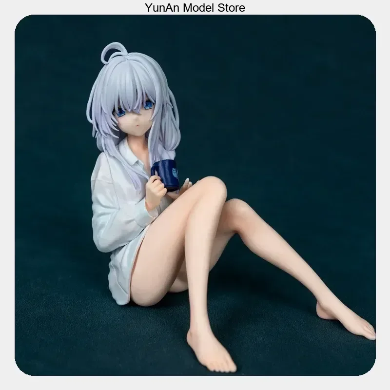 Anime Figure Statue Model Collection Desktop Decoration Ornament 11cm Elaina The Journey Of Elaina Sitting In Pajamas