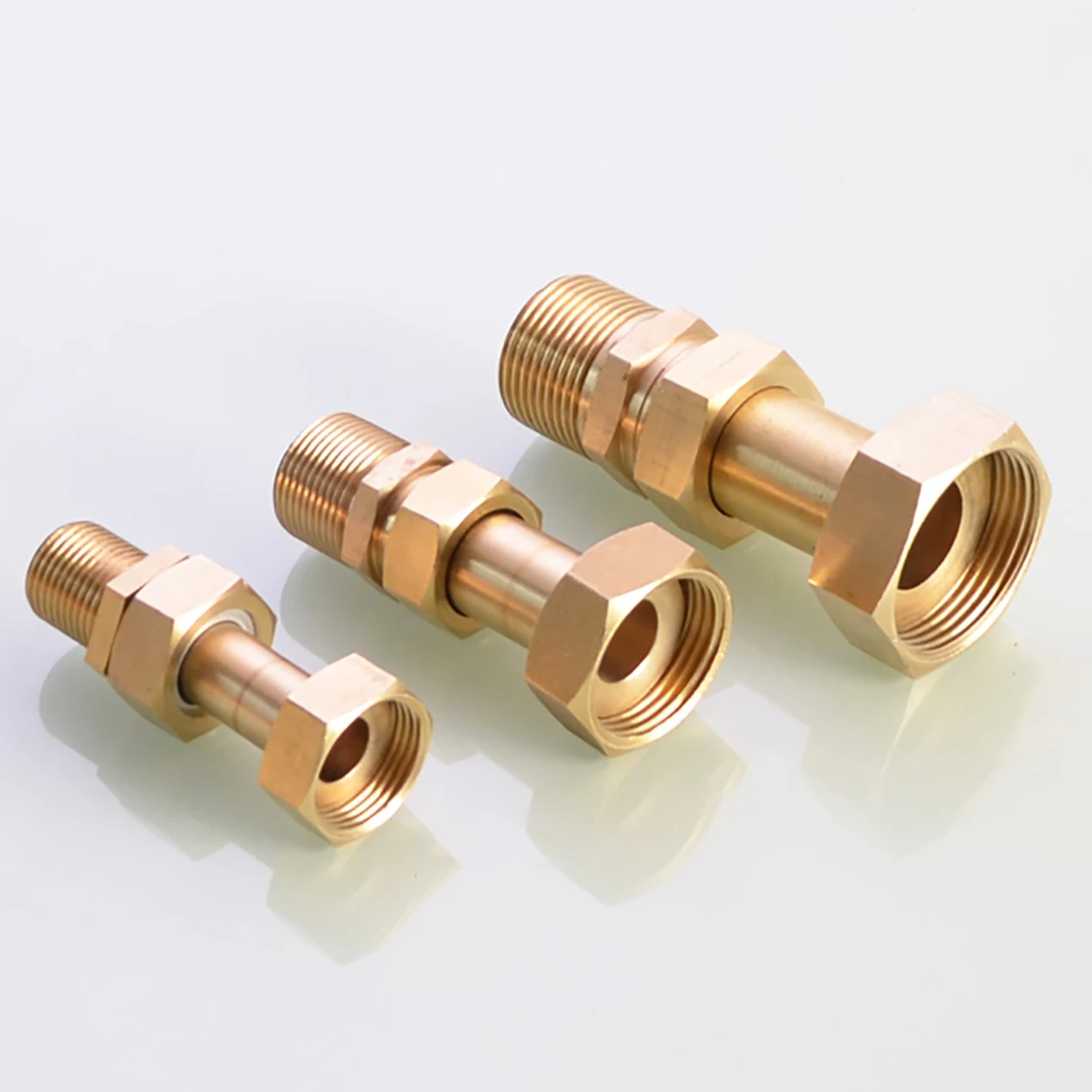 

Brass Straight-Through Pipe Fittings 1/2'' 3/4'' 1" 1.2" Tap Water Meter Joint Is Retractable Garden Irrigation Coupling Adapter