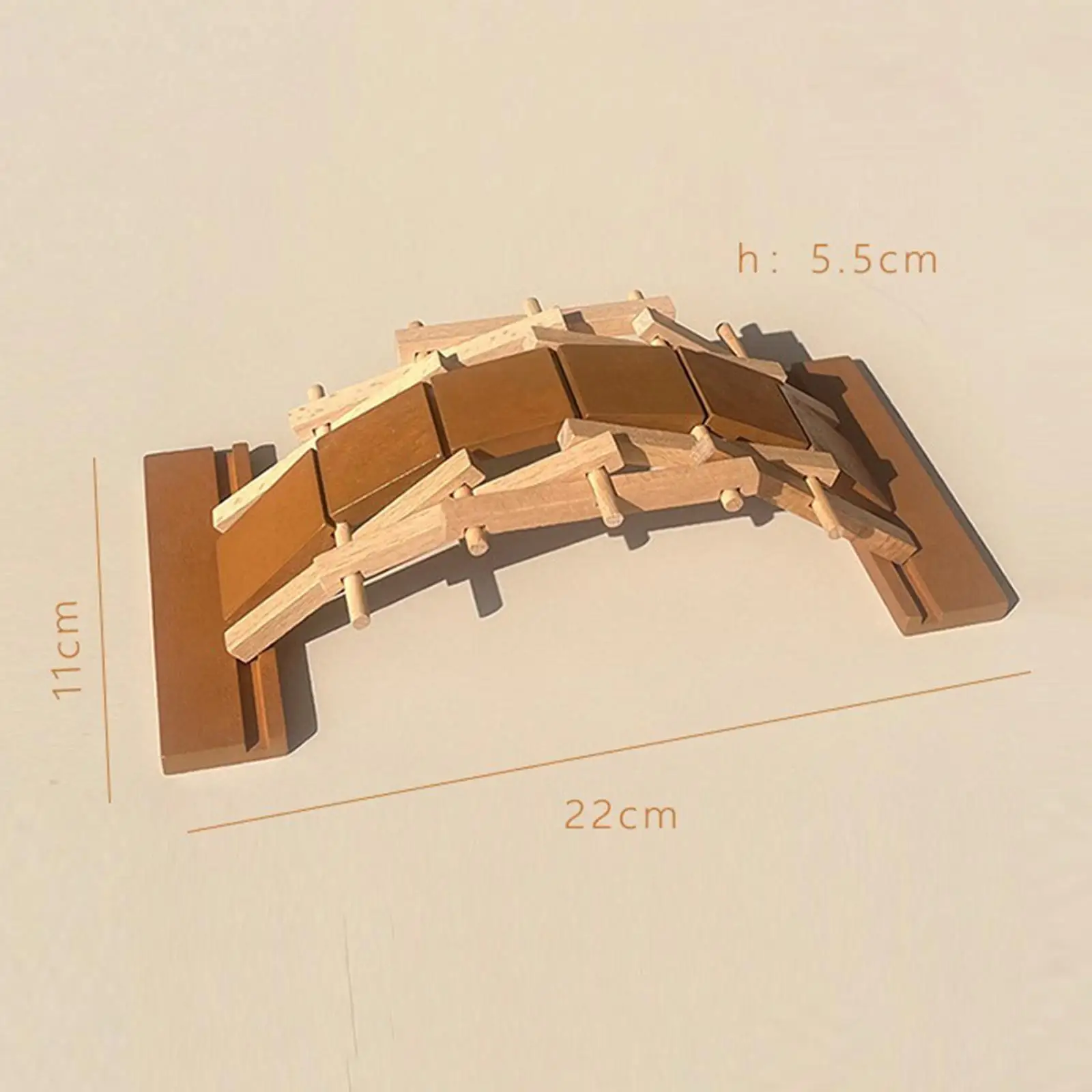 Brinquedo de madeira educacional arco ponte, 3D Puzzle para meninos e meninas, oficina escolar