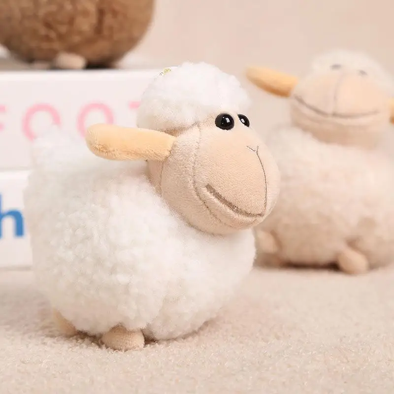 Weicher, flauschiger Schaf-Plüsch-Anhänger, bezauberndes Aussehen, sanfte Haptik, tolle Taschendekoration, Geschenk für Kinder und Freunde. – Detail 13