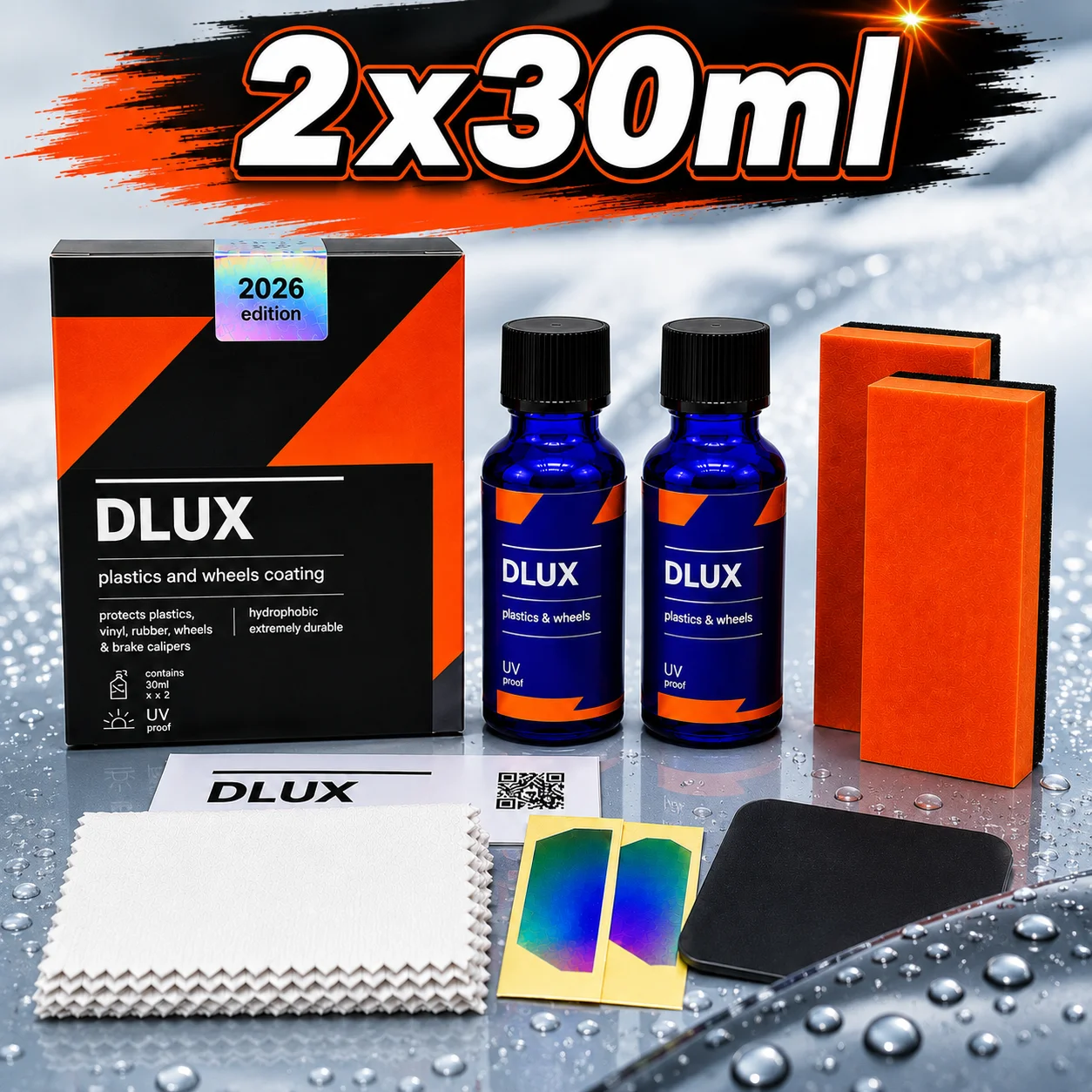 CAR CQUARTZ DLUX Wheel Trim Coat Ceramic Coating UV Protection for Wheels Exterior Plastics Rubber Metals