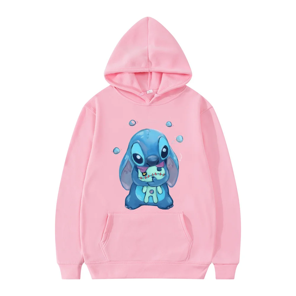 Stitch Disney Anime Hoodie Casual Sweatshirt Boys Fleece Pullover Y2k Sudadera Disney Print Hoodies Jacket Kids Clothes Girls