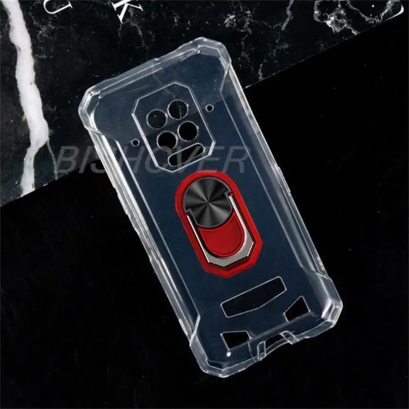 Magnet Phone Case For Doogee S86 Shockproof Soft TPU Silicone Cover On For Doogee S86 Pro Case With Ring Holder