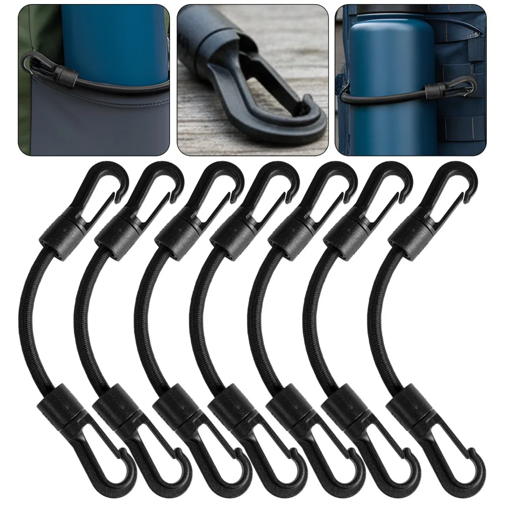 Shock Absorbing Bungee Cord with Hook Heavy Duty Elastic Rope for Car Roof Rack Bike Cargo Camping Tarp Gear Tie Down Strap Clip view 6