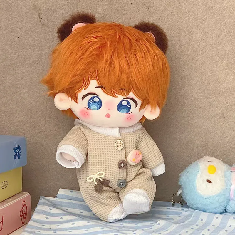 20Cm Kawaii Pluche Katoenen Pop Idool Gevulde Ster Figuur Speelgoed Borden Anime Goochelaar Bril Vet Lichaam Pop Kan Veranderen kleding Geschenken