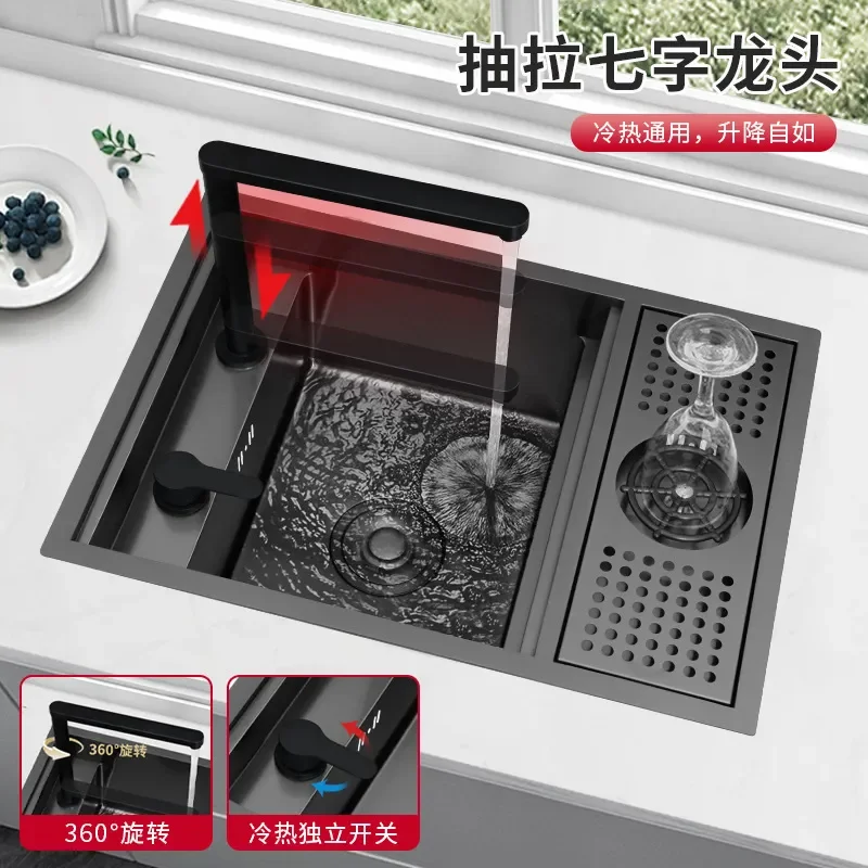 for Concealed Sink with Cup Washer 304 Stainless Steel Western Kitchen Zhongdao Water Bar RV Small Single Slot Sink