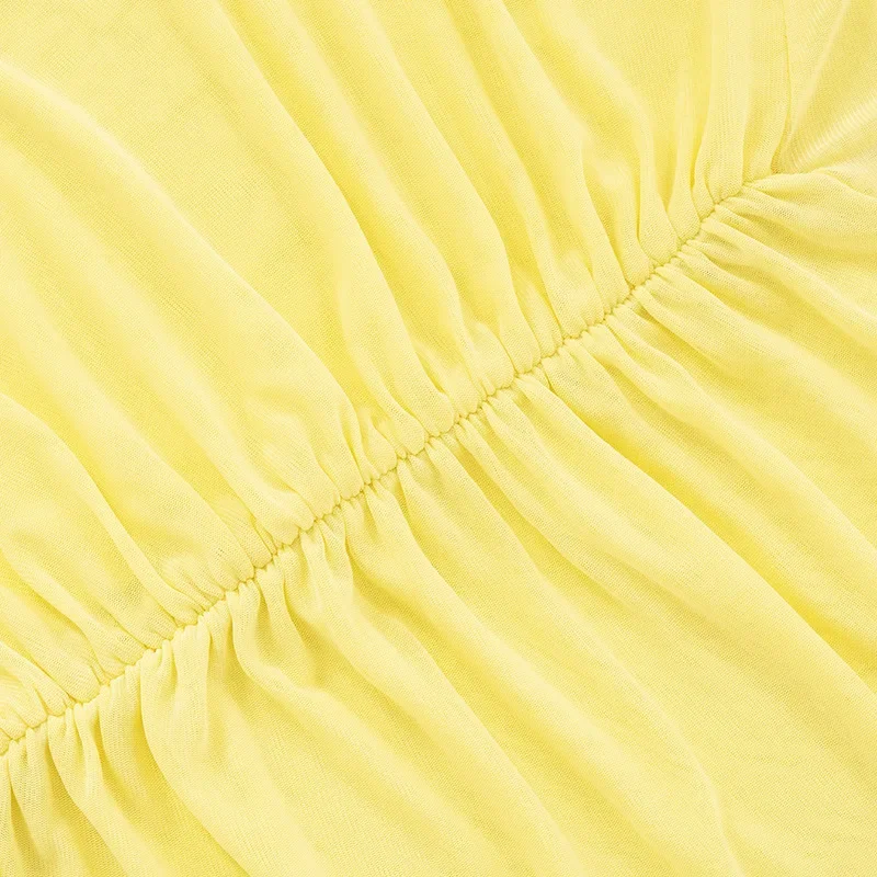 Ruched ดูผ่านตาข่าย Bodycon มินิชุดผู้หญิงเซ็กซี่ Slash คอปิดไหล่แขนยาว Slim วันเกิด Party Clubwear