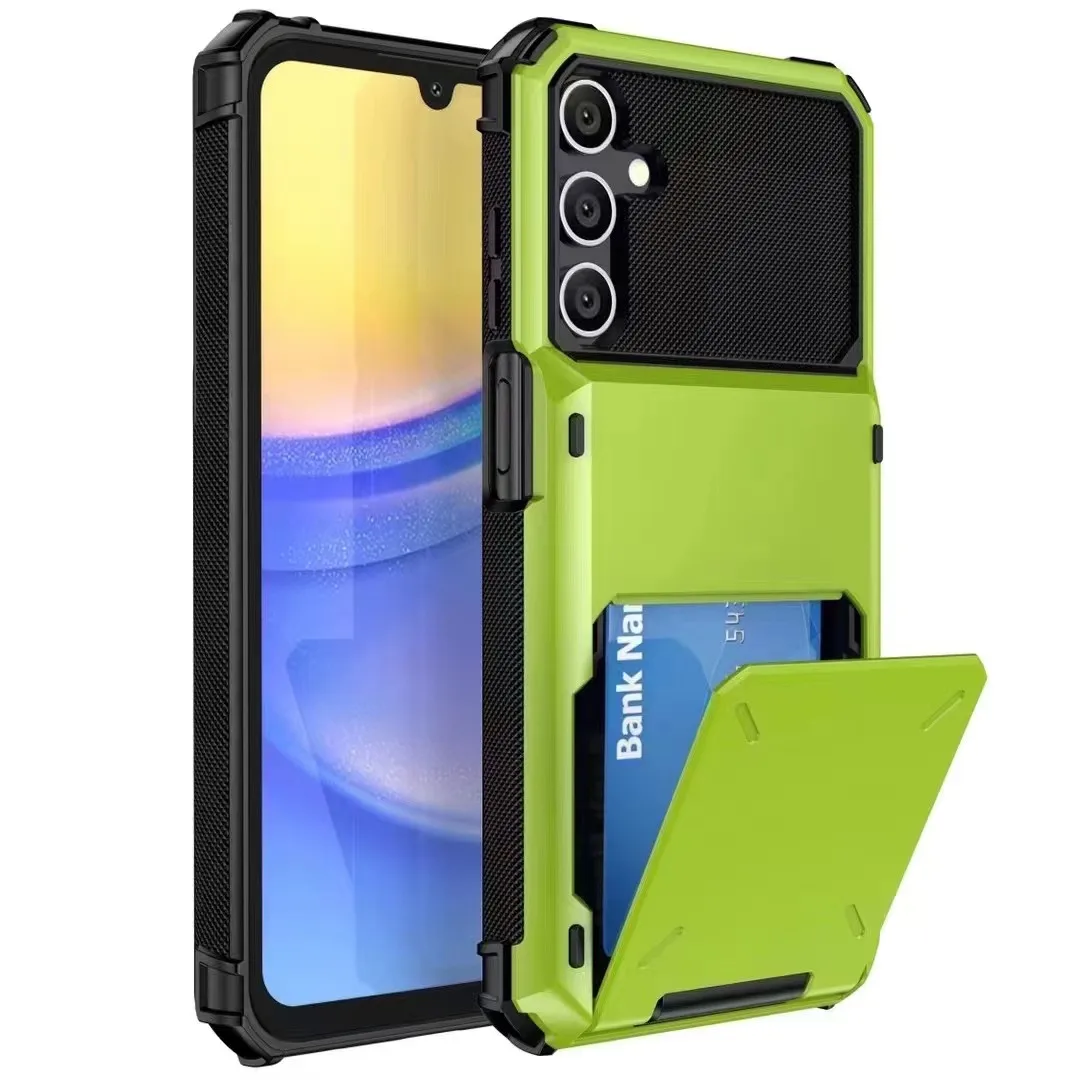 Wallet Case for Samsung Galaxy A55 A35 A25 A15 A54 A34 A24 A14 S24 Shockproof Armor Card Slot Flip Hidden Pocket Hard PC Cover