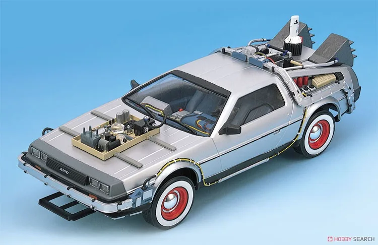 Aoshima Plastic Assembly Car Model 1/24 Scale Back to the Future Series Time Machine Delorean I II III Model Kit 05916/17/18