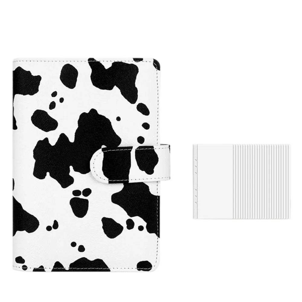 Mini A6 Money Saving Binder Marbling/Leopard Print Cash Envelopes Mini Budget Binder Tear Resistant Waterproof
