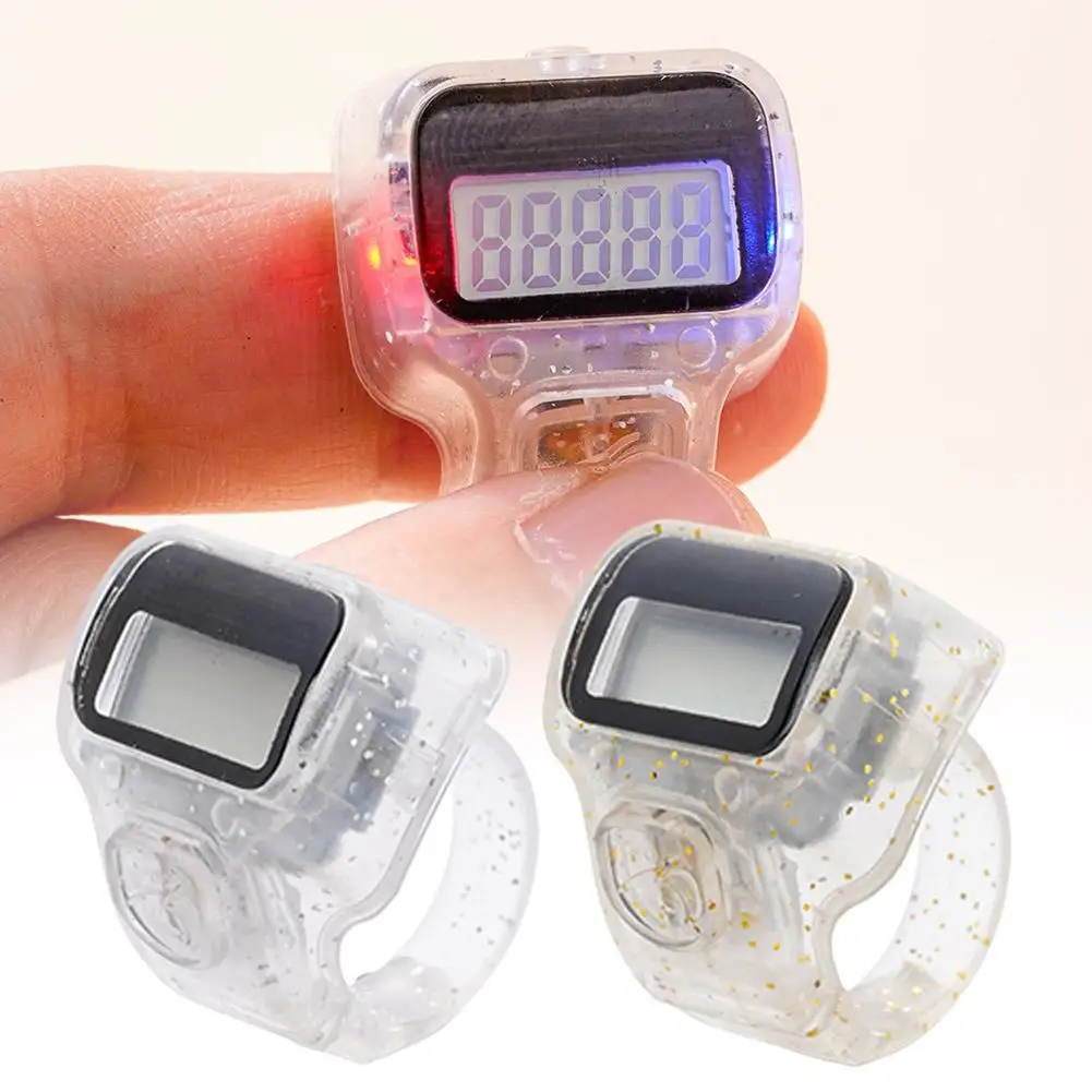 

1pcs Handheld Electronic Counter Tasbeeh Finger Digital Bead Timer LCD Digit Display Tasbeeh Tasbih Hand Tally Counter Clicker