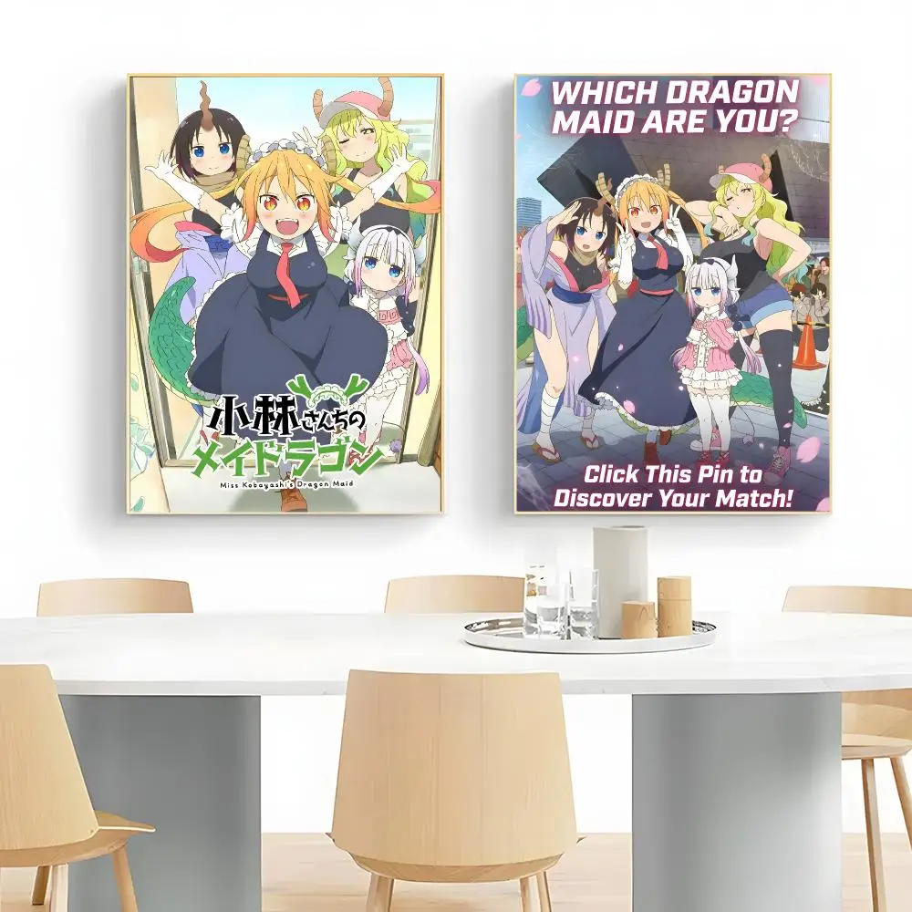 Comedy Anime M-Miss Kobayashis Dragon Maid Poster Wall Art Print Decorative Mural Home Decor Gift Unframed