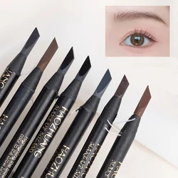 1PCS Genuine Haozhuang White Waterproof Eyebrow Pencil Brown Eyebrow Pen Natural Long-Lasting Tattoo Microblading Brush Makeup