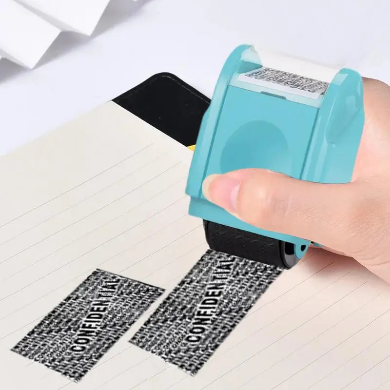 Roller Stamper para proteção de identidade, Ink Stamp, Security Enhancement, Confidential Data Guard, ID Privacy