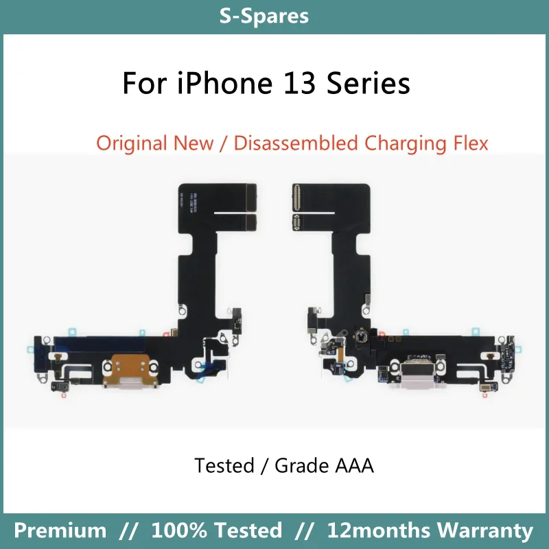 

Original New or Tear Down Dock Charging Port Connector Flex Cable For iPhone 13mini 13 Pro Max Replacement Tested Non Restart