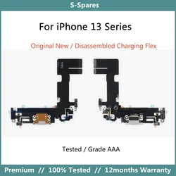 Original New or Tear Down Dock Charging Port Connector Flex Cable For iPhone 13mini 13 Pro Max Replacement Tested Non Restart