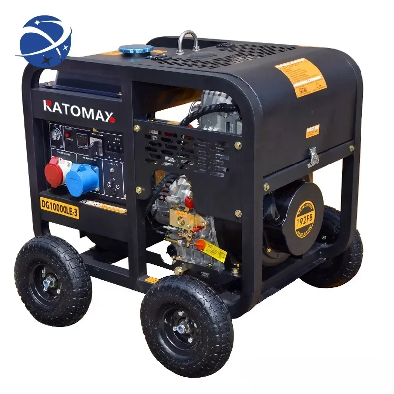 YYHCnew type single/ three phase equal power portable 6kva7kva  generator open frame with big wheels