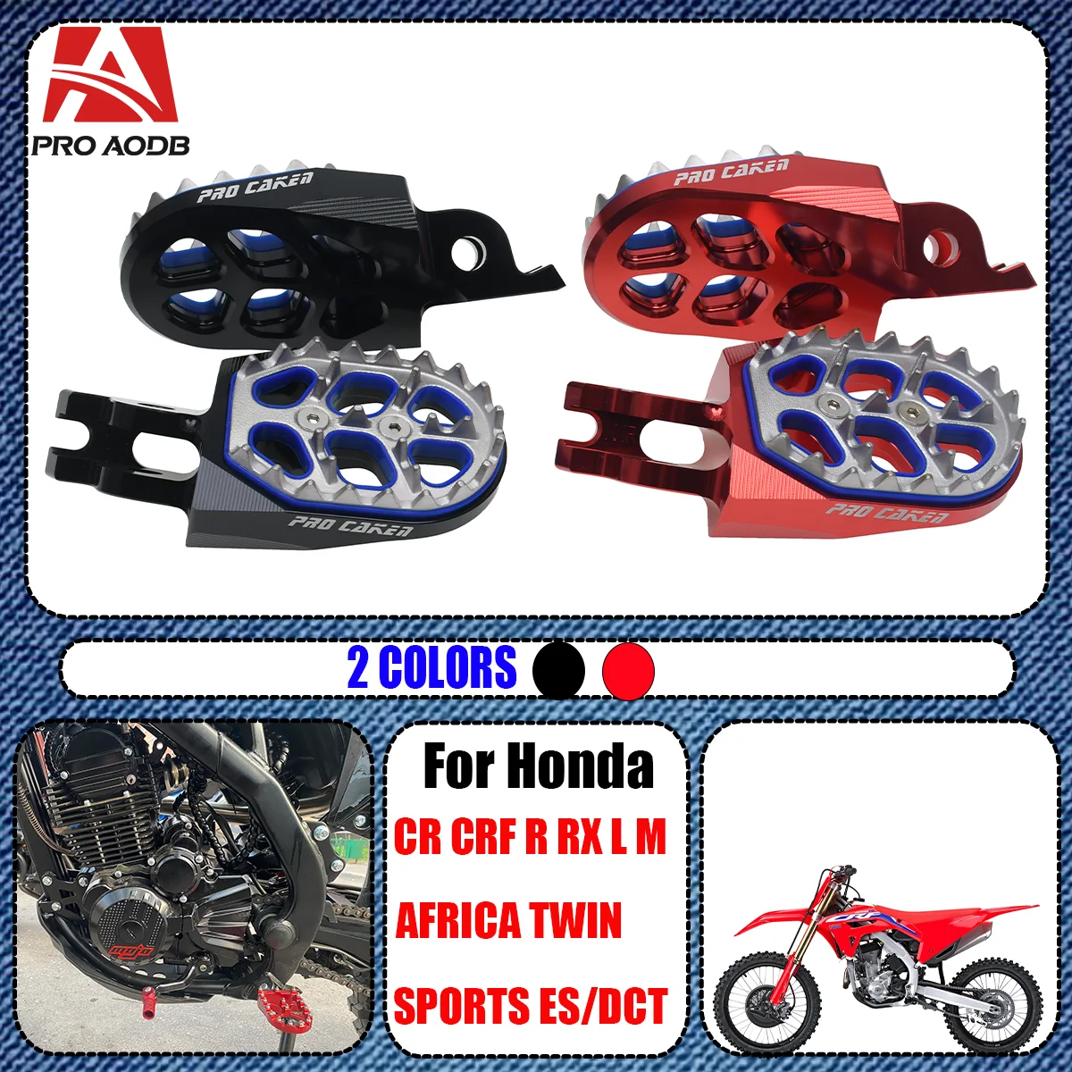 

CNC FootRest Footpegs Foot Pegs Pedals For HONDA CR CR125 250 150R 250R CRF 150R CRF250R CRF450R CRF250X 450 X RX L M 2002-2021