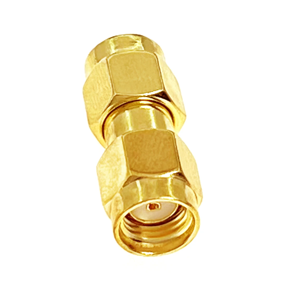 1pc Reverse RP SMA  Male Plug to RP SMA Male Inner Hole RF Coax Adapter Coupler Straight Goldplated Wholesale for WIFI New