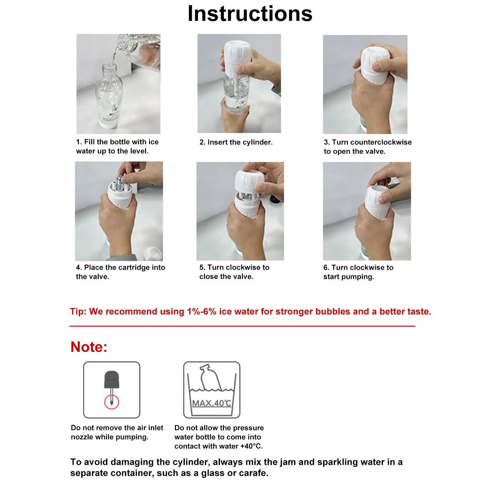 Soda Maker Sparkling Water Machine For Home Adjustable Bubble Drink Device Flavor Accessories Equipment For Outdoor Bar Cocktail