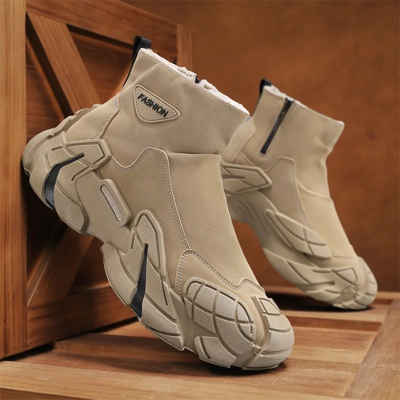 

Зимняя популярная износостойкая и простая мужская повседневная обувь, теплая классическая спортивная обувь, мягкая уличная прогулочная обувь для поездок на работу