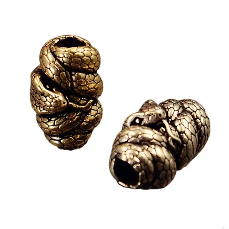 

Metal Snake Beads for Custom Keychains Necklaces and Accessories DIY Crafts H7EF