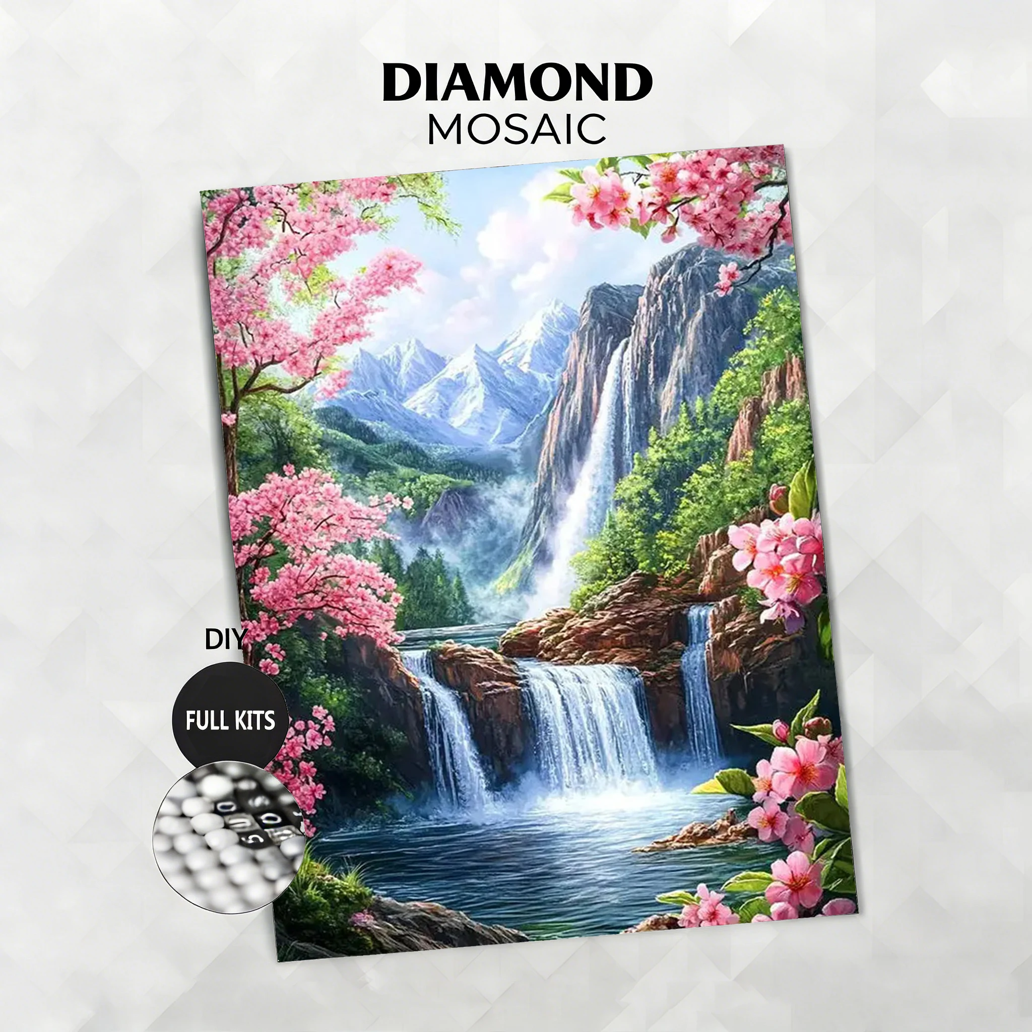 AZQSD 5D Diamond Painting Waterfall Landscape Arts And Craft