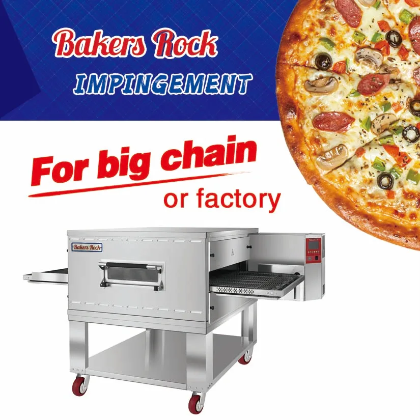 Commercial Double Stacked Countertop Electric Conveyor Belt Pizza Oven With Digital Control Speed Adjustable