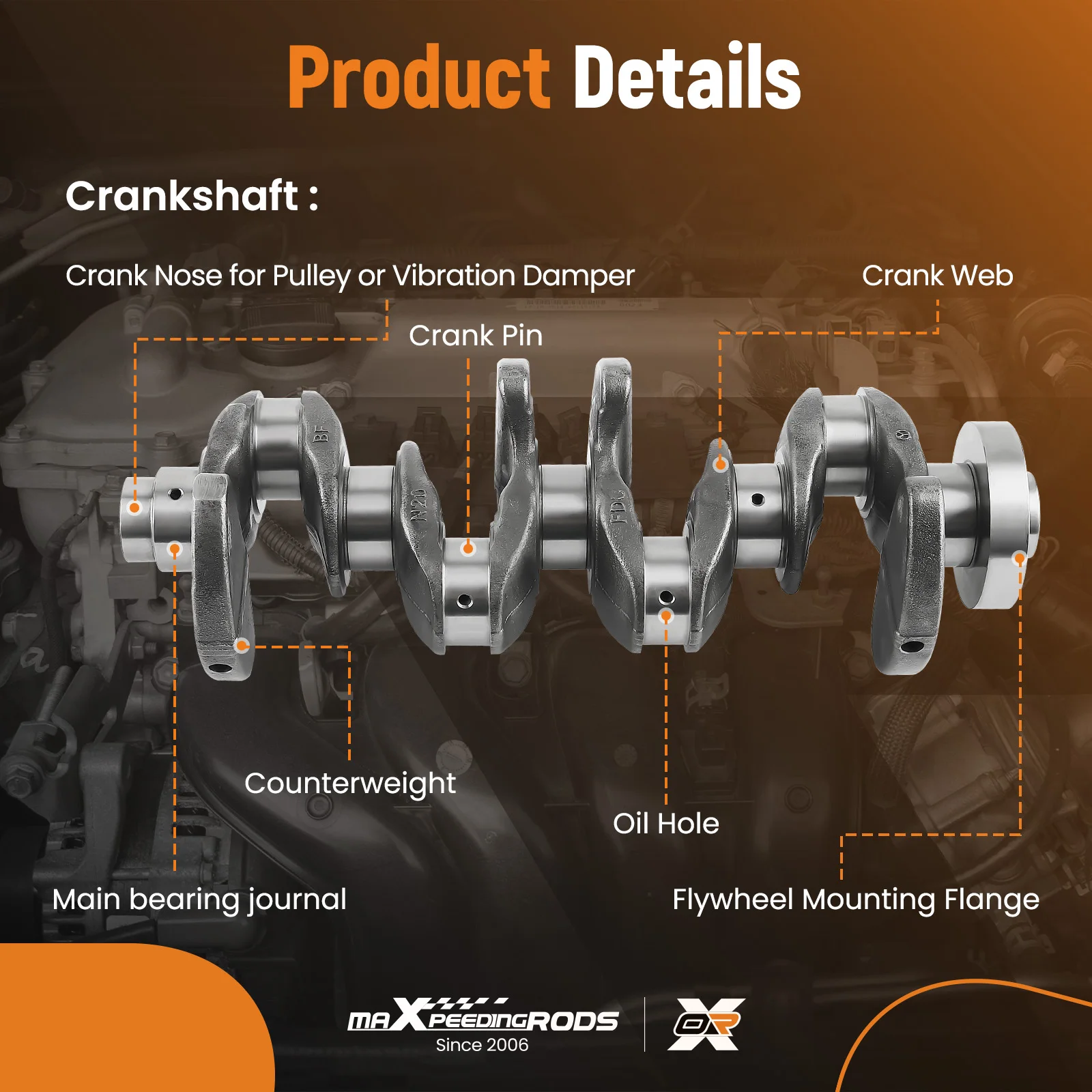 HAZÃO N20B20A 11217640165 PARA BMW 2.0 PETROL COM CONJUNTO COMPLETO DE ROLAMENTOS