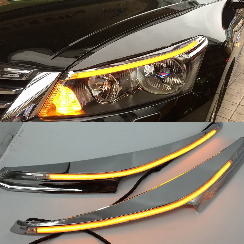 For Honda Accord 08-14 eighth generation daytime running lights LED tear eye daytime running lights with flowing eyebro