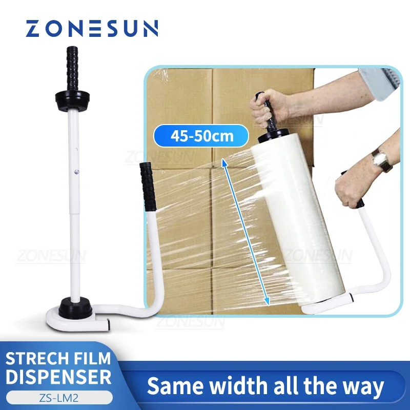 ZONESUN Strech Film Dispenser Wrapping Tool Handheld Carton Box Case Pallet Packaging Bundler Warehousing ZS-LM2