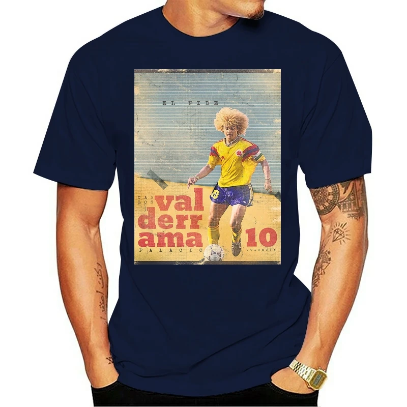 T-Shirt Maglia thomas Valderrama Colombia Calcio Vintage Anni 80 1 S-M-L-Xl t-Shirt grafica Vintage