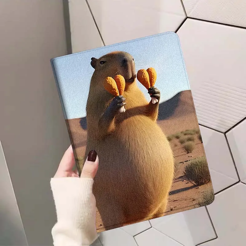 Cartoon Capybara Beach For Samsung Galaxy Tab S9 S10 S6 S7 S8 FE Plus Lite Inch Foldable Cover Tablet Case Soft