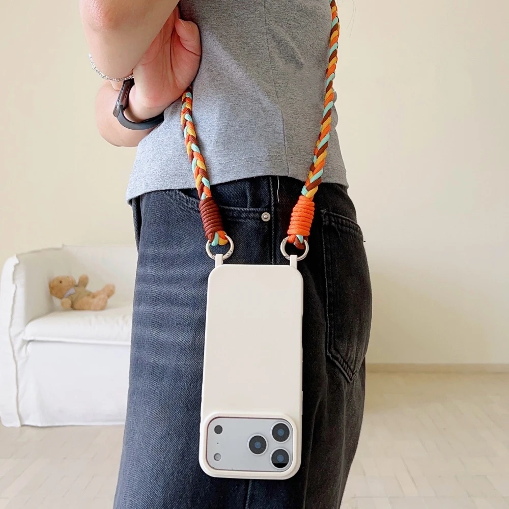 Crossbody-Lanyard-Riemen-Seil Weiche Silikon-Handyhülle für iPhone 18 11 12 13 14 15 16 Plus 17 Pro Max XR Stoßfeste Schutzhülle – Detail 5