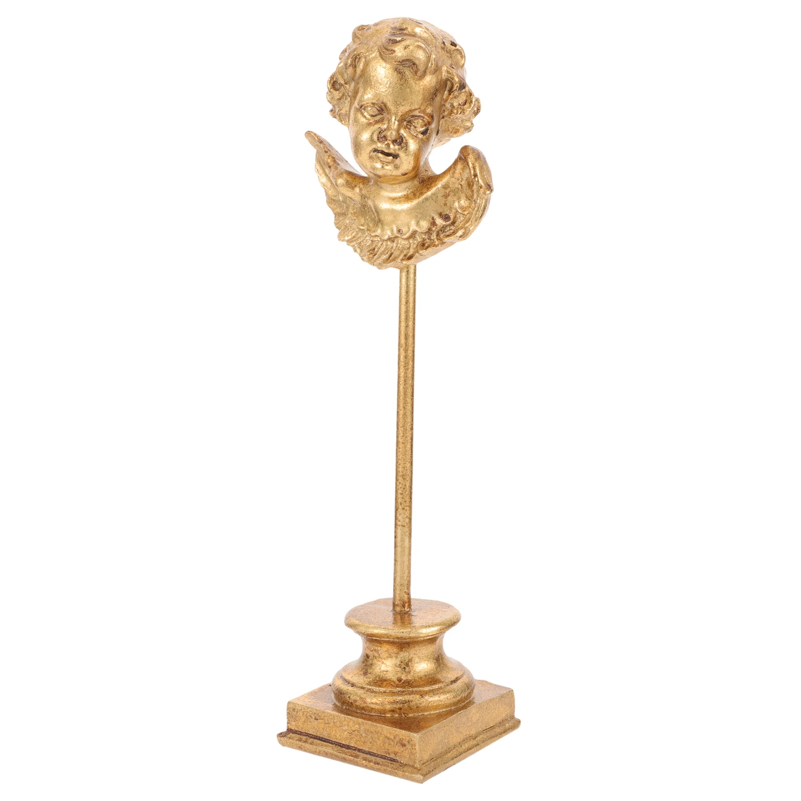 

Golden Angel Ornaments Resin Statue Home Decor Bedroom Luxury Small Size Light Weight Desktop Photo Props Angel Crafts