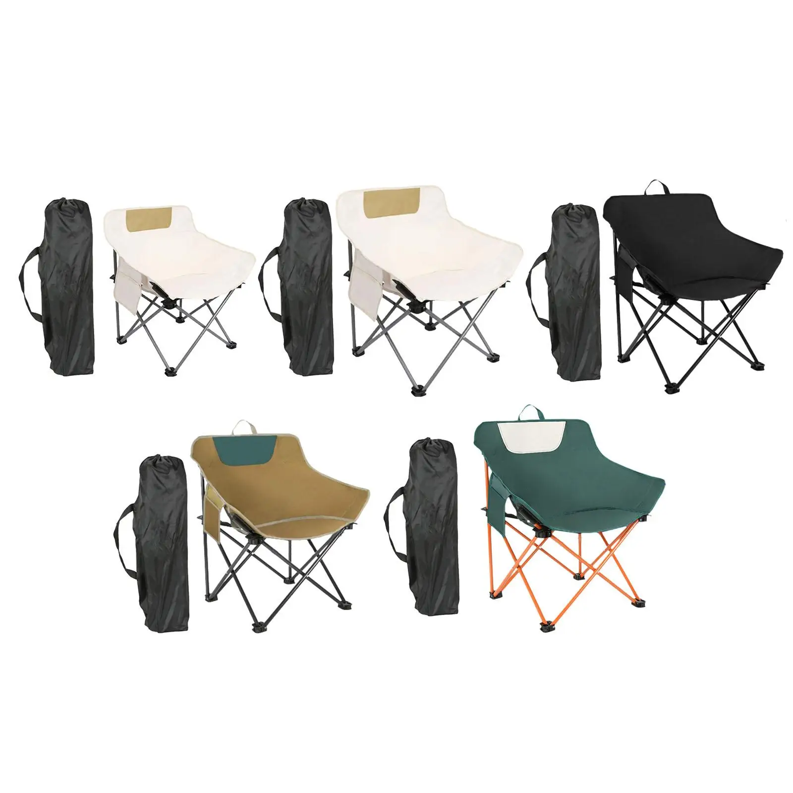 Folding Camping Chair with Side Pocket Oxford Cloth Metal Pipe Beach Chair for Park Sporting Events Fishing Barbecue Backyard Folding Camping Chair with Side Pocket Oxford Cloth Metal Pipe Beach Chair for Park Sporting Events Fishing Barbecue Backyard