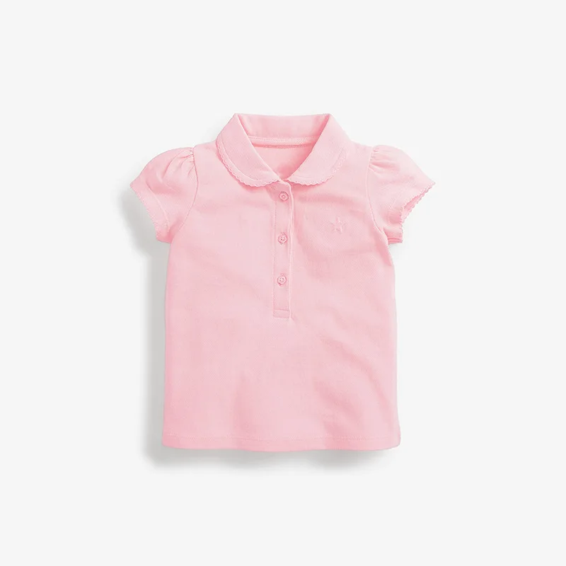 Baumwoll-Kinder-Poloshirt Sommer Kurzarm Revers Kinder-Oberteil Weich Atmungsaktiv Jungen Mädchen Lässige Alltagskleidung Kleinkinder – Detail 6
