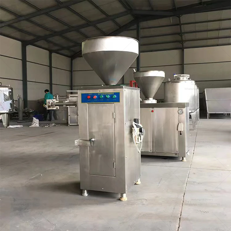 Industrial Automatic Big Electric Sausage Stuffing Filling Production Line Twister Maker Sausages Filler Stuffer Make Machine