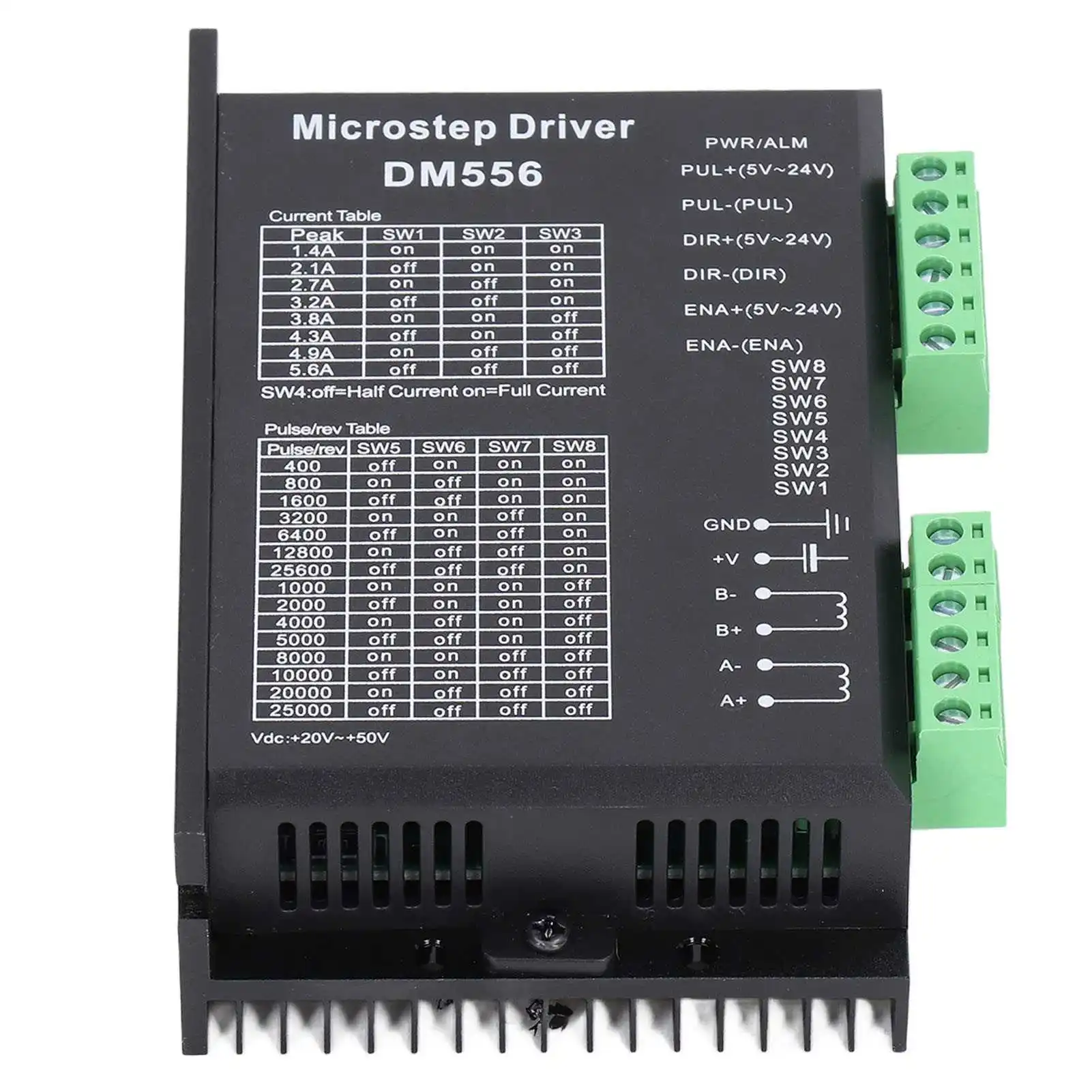 2상 스테퍼 모터 드라이버 마이크로스텝 드라이버 디지털 57 86 NEMA23 NEMA34 스테퍼 모터 컨트롤러 2상 5.6A DM556