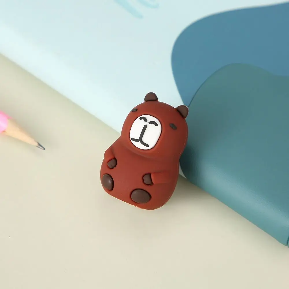 Cute Capybara Pencil Sharpener Single Hole Anime Capybara Pencil Cutter Cartoon Kawaii Pencil Cutting Tools School Supplies