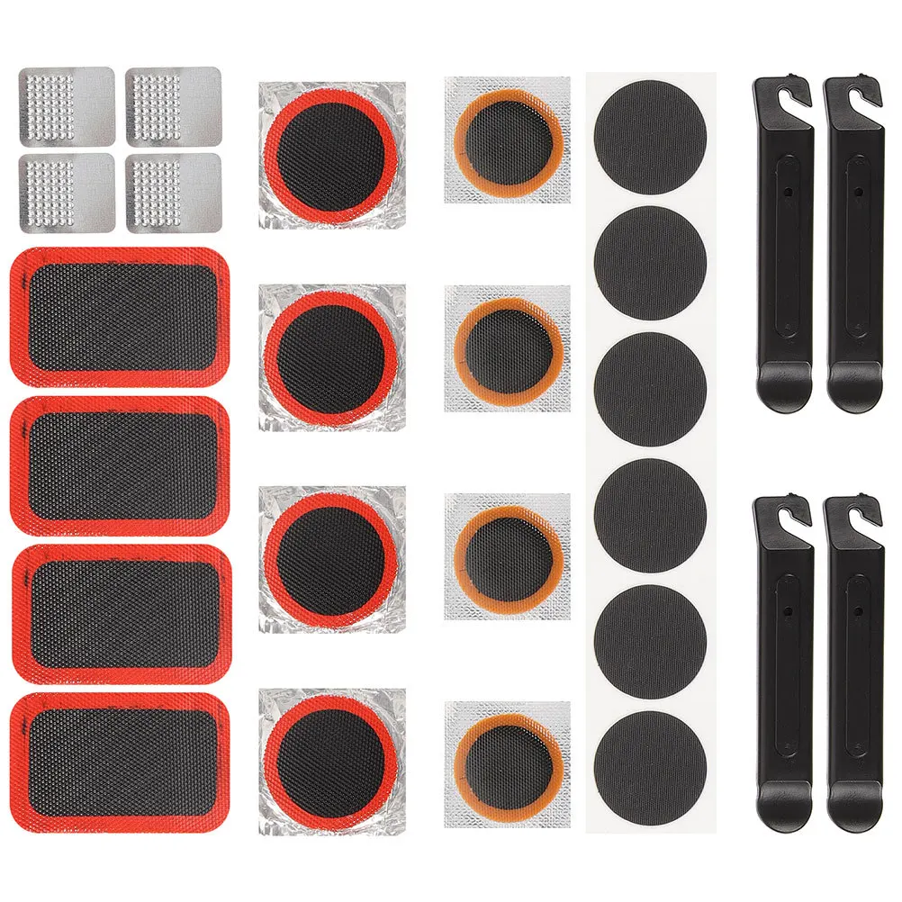 

1Set Bicycle Tire Repair Patch Kit Fast No Glue Bike Patch Repair for Road Mountain Bike Tube with Durable Metal Rubber Plastic