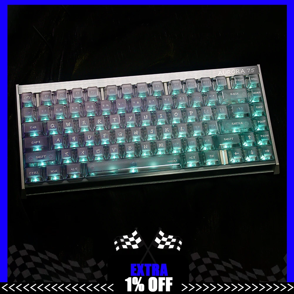 

IPI AURORA75 Magnetic Switch Mechanical Keyboard Wired 8000Hz 0.125ms Delay 0.01mmRT Gaming Keyboard For Valorant Gamer Custom
