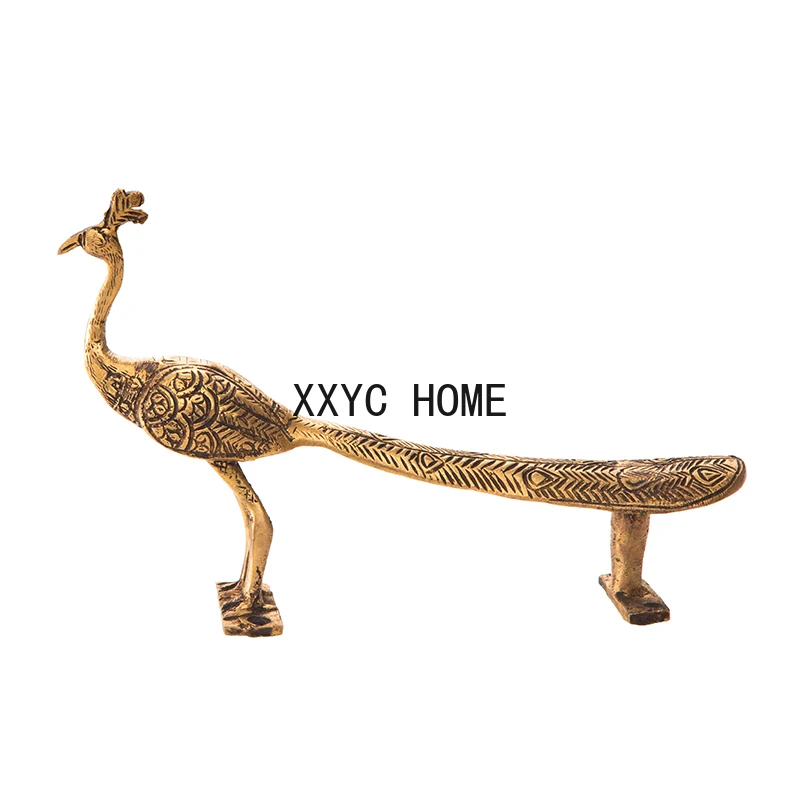 1pc Manual pure copper cabinet open door handle bird animal strip type indoor opposite door handle