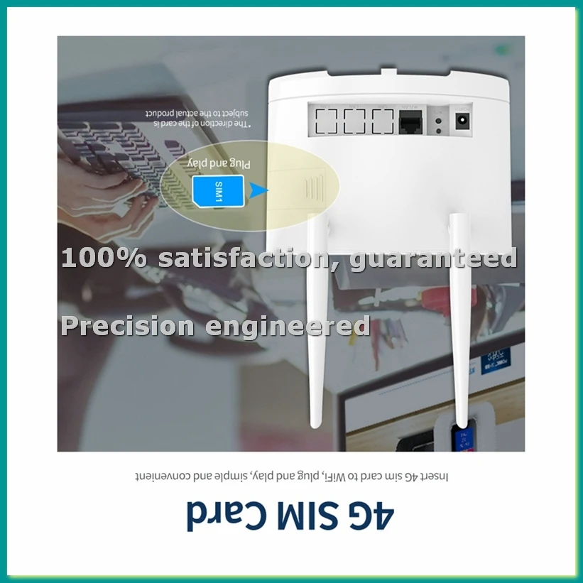 

4G LTE Wi-Fi роутер с SIM-картой, 300 Мбит/с, беспроводной Wi-Fi роутер для дома, точка доступа, поддержка 4G, LAN-порт, до 16 пользователей Wi-Fi - вилка UK - TCE