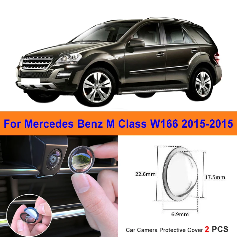 

360 Reverse Image Car Camera Cover Anti-Scratch PC Lens Protector Stickers For Mercedes Benz M Class W166 2015-2015 2Pcs