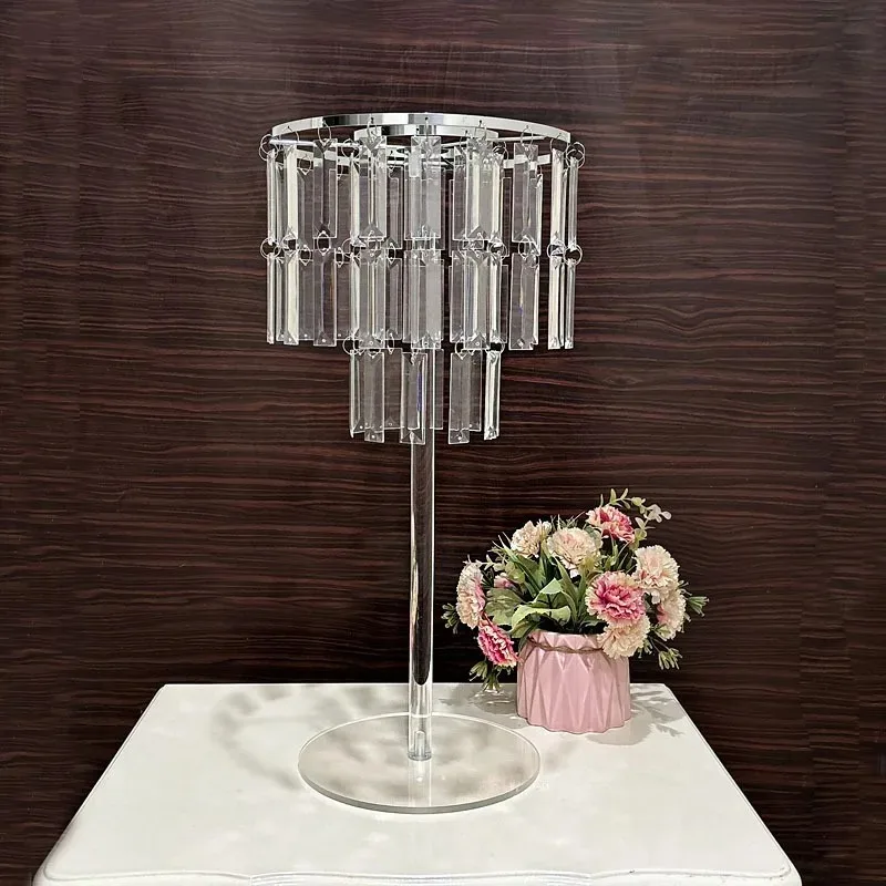 Acrylic Flowers Rack Clear Table Centerpiece Wedding Event Decoration Flower Road Lead For Party Decor