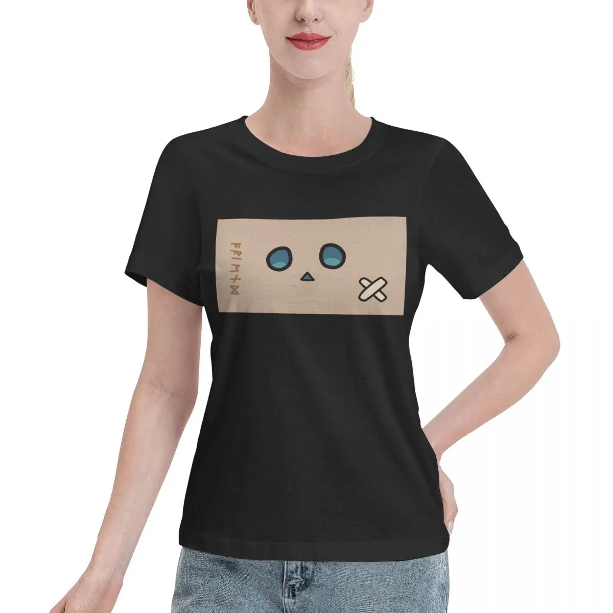 Washable Friend - Nanashi Mumei Mascot - Hololive Women's T-shirt Jogging Minimalist Tshirt